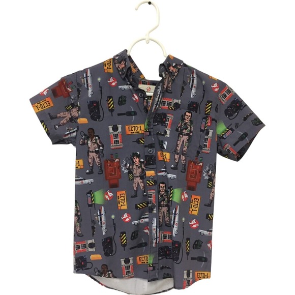 Other - RSVLTS x Ghostbusters Aint Afraid Kunuflex Shirt Gray‎ Boys Medium Short Sleeve